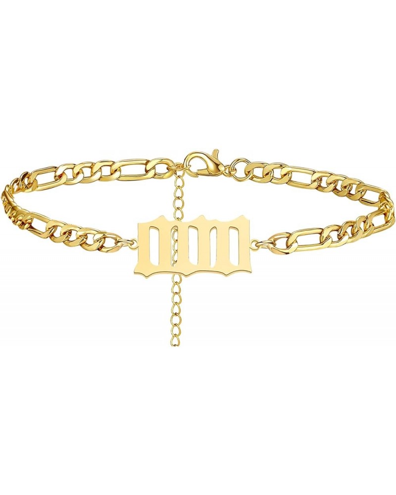 Initial Anklet for Women Gold Anklets with Initials Angel Number Ankle Bracelet Adjustable Gold Chain Ankle Bracelets Summer ...