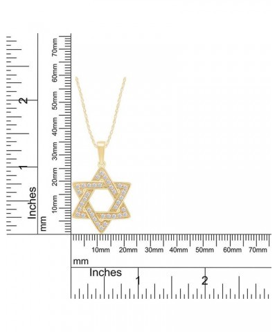 925 Sterling Silver Round Cut Lab Created Moissanite Diamond Jewish Faith Star Of David Pendant Necklace Religious Jewelry fo...