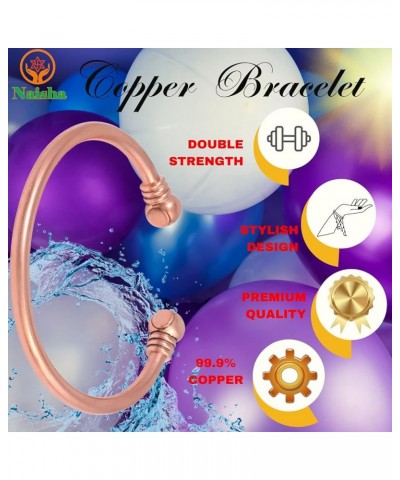 Indian Copper Bracelet Hand Crafted Healing Chakra Bracelets Jewelry Cuff Gift Bangle Women & Men style31 $8.50 Bracelets