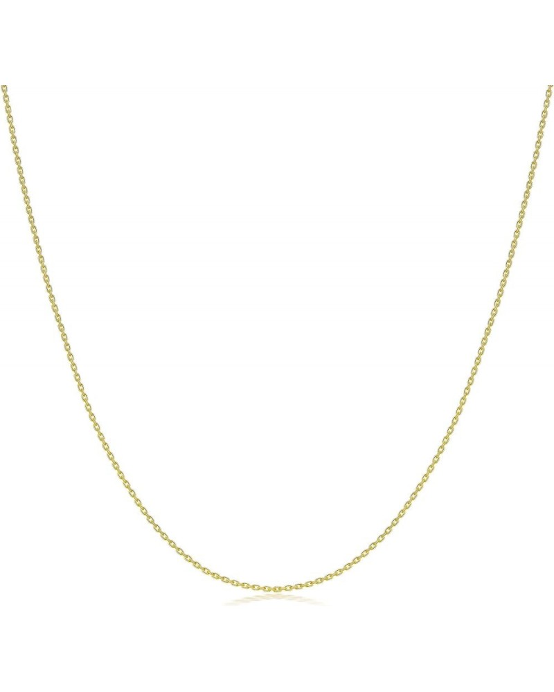 925 Sterling Silver Cable Chain for Women Men and Girls, 1mm 1.3mm 1.5mm 1.8mm Width 20 Inches 1.0MM-Width Gold $11.38 Necklaces