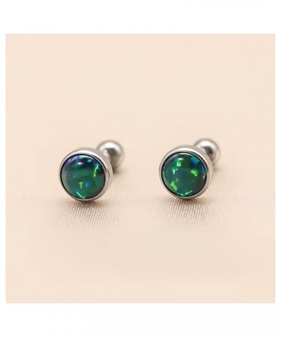 16g Titanium Internally Threaded Earrings with Screw Back for Sensitive Ears Hypoallergenic Cartilage Tragus Helix Ear Pierci...