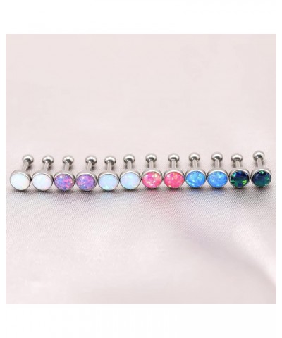 16g Titanium Internally Threaded Earrings with Screw Back for Sensitive Ears Hypoallergenic Cartilage Tragus Helix Ear Pierci...