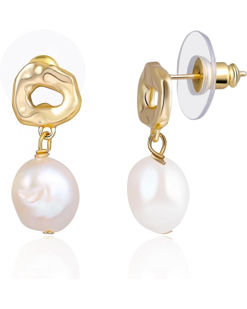 Pearl Drop Earrings for Women Big Pearl Drop Dangle Earrings Freshwater Pearl Jewelry Bride Earrings for Women Girls Box Pack...