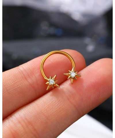 16g Septum Rings Gold Septum Jewelry Surgical Steel Daith Piercing Jewelry Tragus Helix Earring Cartilage Hoop for Women Men ...