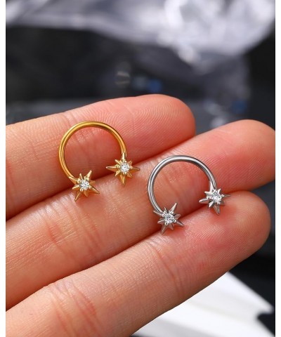 16g Septum Rings Gold Septum Jewelry Surgical Steel Daith Piercing Jewelry Tragus Helix Earring Cartilage Hoop for Women Men ...