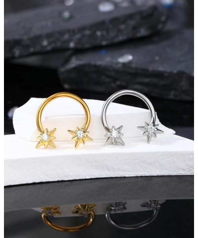 16g Septum Rings Gold Septum Jewelry Surgical Steel Daith Piercing Jewelry Tragus Helix Earring Cartilage Hoop for Women Men ...