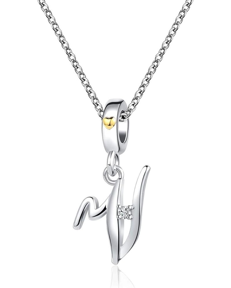 Initial Necklace Women Alphabet Letter Charm Silver Gift Pendant for Family Friends Christmas Birthday V $7.66 Necklaces