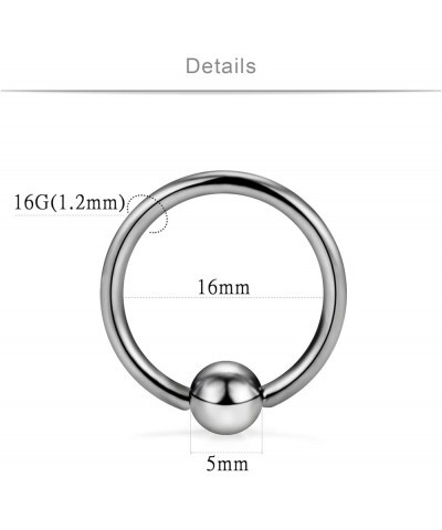 2-8PCS 16G G23 Titanium Captive Bead Ring Nose Rings Hoop Helix Daith Cartilage Tragus Earrings Nipple Eyebrow Body Piercing ...