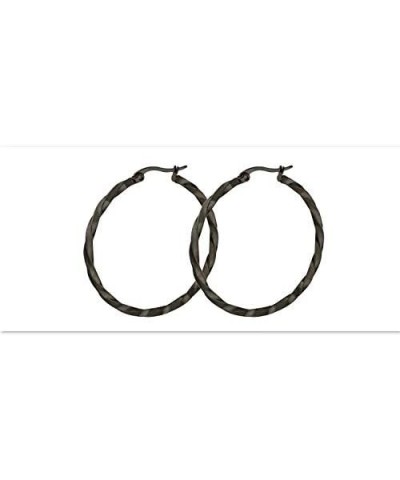 Titanium Steel Hoop Earring Set for Women, Girls, Multiple Styles, Color and Sizes Twst-30mm $12.31 Earrings