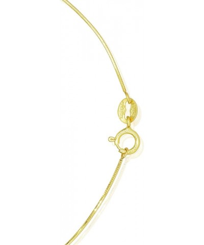 Sterling Silver 1mm Square Snake Chain Bracelet For Women, Size 7.25" Italy Yellow Gold Flashed Silver $9.11 Bracelets