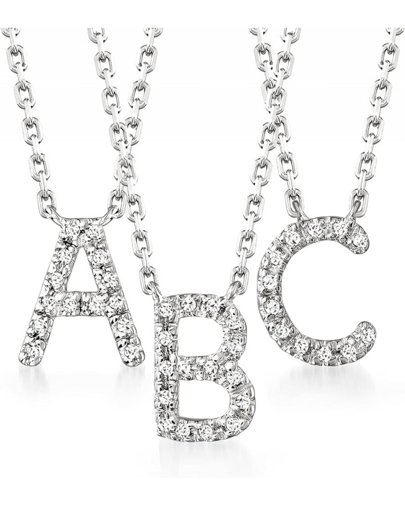 by Ross-Simons Diamond-Accented Initial Necklace in Sterling Silver 16-inch (S) $37.60 Necklaces