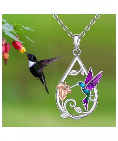 Flamingo Necklace Halloween Skeleton Cat Necklace Turtle Axolotl Hummingbird Necklaces for Women 925 Sterling Silver Cute Ani...