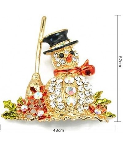 1Pcs Christmas Brooches Remembrance Snowman Banquet Pin for Men Women Girls Jewelry Attractive $4.14 Brooches & Pins