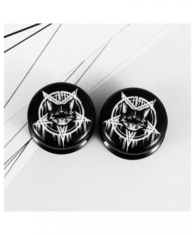 Ear Plugs Gauges Cat Cross 2g-1" Acrylic Internally Threaded Ear Expander for Women Men Body Piercing Jewelry Gauge:0g(8mm) $...