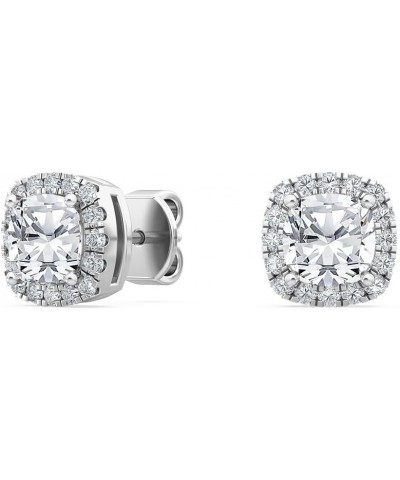 Designer 1-5 Carat (ctw) White Gold Cushion and Round Cut LAB GROWN Diamond Halo Earrings (Color E-F Clarity VS2-SI1) White G...