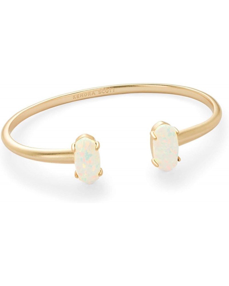 Edie Cuff Bracelet for Women GOLD - WHITE OPAL $37.25 Bracelets