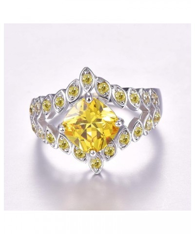 Hollow Noble Gorgeous Purple Zircon Women's Ring Party Jewelry Finger Accessories Jewelry Birthday Gift Yellow 8 $4.39 Rings