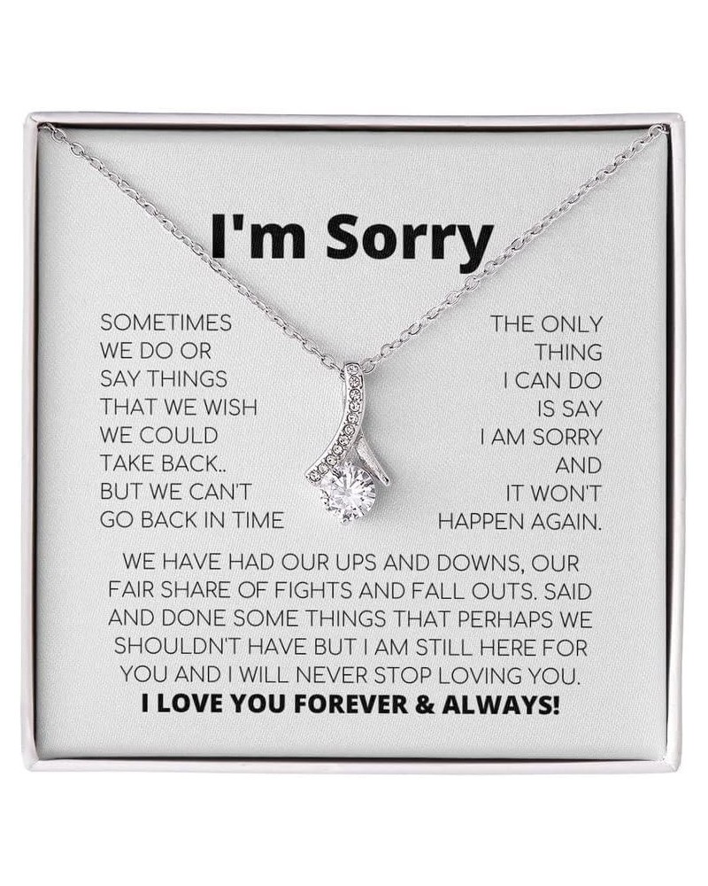 I'm Sorry Gift, Apology Necklace For Wife Girlfriend, Love Knot, Forgive me Jewelry, Sorry Gift Friend, Partner Apology Gift ...