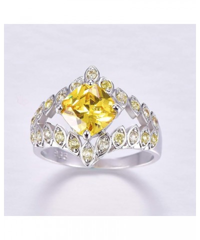 Hollow Noble Gorgeous Purple Zircon Women's Ring Party Jewelry Finger Accessories Jewelry Birthday Gift Yellow 8 $4.39 Rings