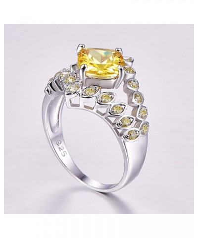 Hollow Noble Gorgeous Purple Zircon Women's Ring Party Jewelry Finger Accessories Jewelry Birthday Gift Yellow 8 $4.39 Rings