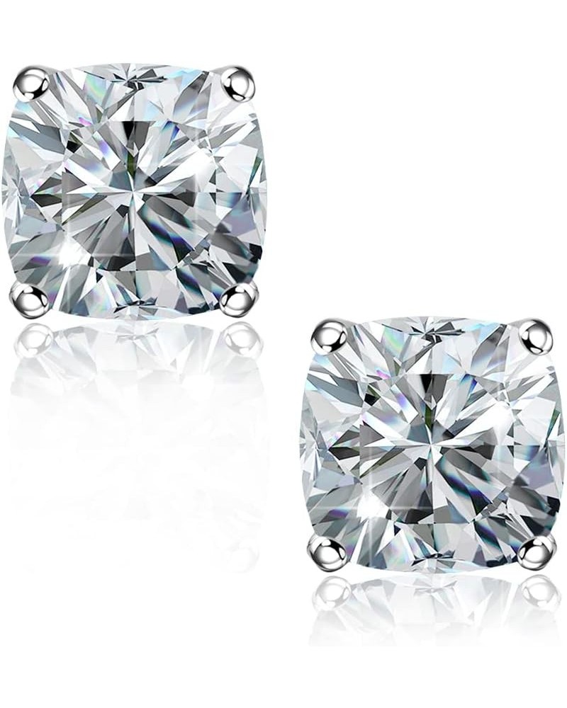 STUNNING FLAME" Trillion-cut/Cushion-cut/Emerald-cut/Marquise-cut ... 18K White Gold Plated Sterling Silver Cubic Zirconia Si...