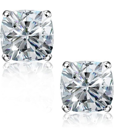 STUNNING FLAME" Trillion-cut/Cushion-cut/Emerald-cut/Marquise-cut ... 18K White Gold Plated Sterling Silver Cubic Zirconia Si...