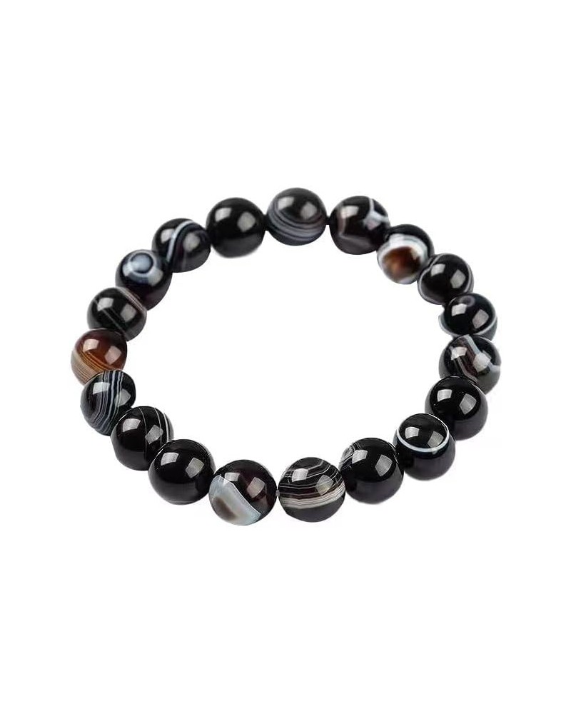 Natural Stretch Gemstone Bracelet Healing Stone Beaded Bracelets for Women Men Girls Gifts (Unisex) 10 brown $9.85 Bracelets