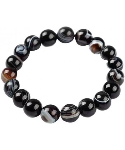 Natural Stretch Gemstone Bracelet Healing Stone Beaded Bracelets for Women Men Girls Gifts (Unisex) 10 brown $9.85 Bracelets