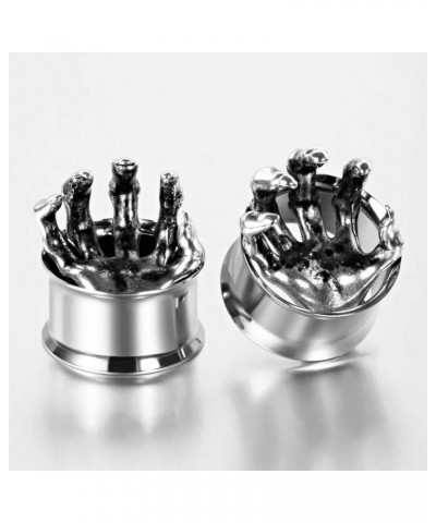 4 Pairs Mixed Style Stainless Steel Tunnel Ear Plugs Stretching Expander Gauges Piercing Large Ear Gauges Kit 2g - 5/8" inch ...