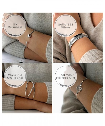 Women's 925 Sterling Silver Polished Pear Teardrop Hook Clasp Bangle Bracelet $25.41 Bracelets