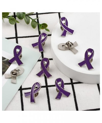 Metal Ribbon Pins, Alloy Ribbon Brooches Cancer Awareness Lapel Pins Hope Pins Enamel Jewelry Badges for Women Support Moveme...