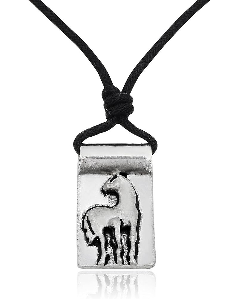 Chinese Zodiac Silver Pewter Charm Necklace Pendant Jewelry Horse-Cotton $6.88 Necklaces