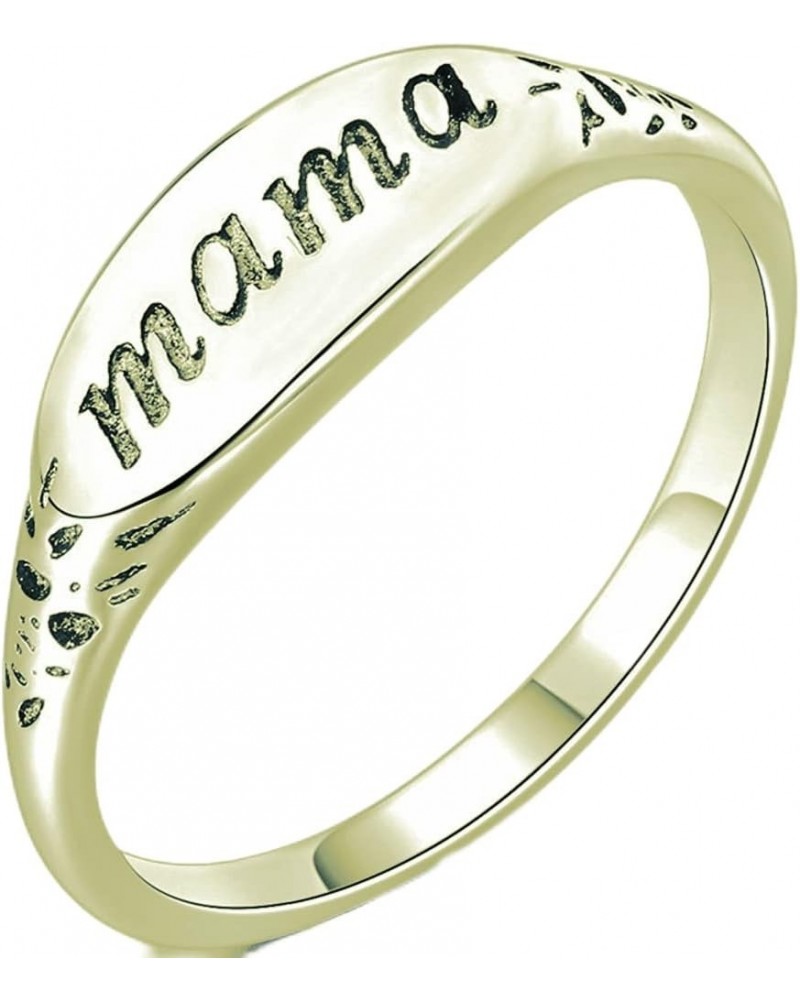 Stainless Steel Mama Mom Mother's Day Birthday Christmas Wedding Holiday Ring Gold $7.50 Bracelets