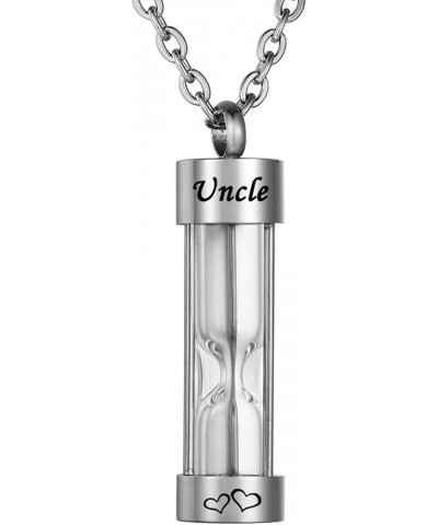 Cylinder Hourglass Memorial Keepsake Stainless Steel Cremation Jewelry Urn Pendant Necklace for Ashes Uncle $10.06 Necklaces