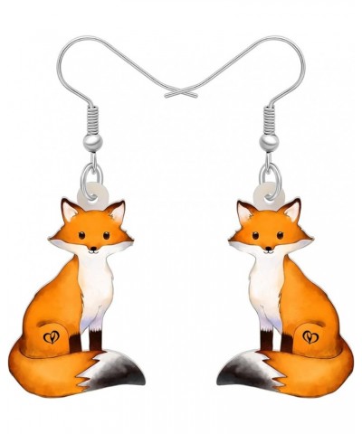 Cartoon Fox Earrings Foxes Dangle Cute Animals Jewelry Gifts for Women Girls Fox C $7.66 Earrings