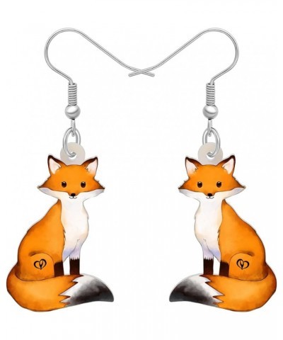 Cartoon Fox Earrings Foxes Dangle Cute Animals Jewelry Gifts for Women Girls Fox C $7.66 Earrings