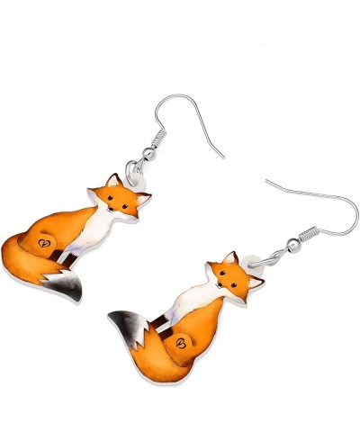 Cartoon Fox Earrings Foxes Dangle Cute Animals Jewelry Gifts for Women Girls Fox C $7.66 Earrings