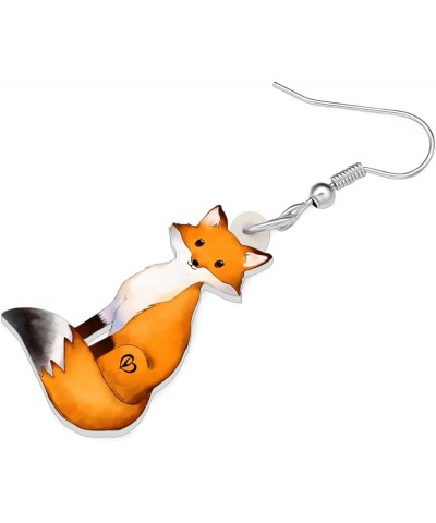 Cartoon Fox Earrings Foxes Dangle Cute Animals Jewelry Gifts for Women Girls Fox C $7.66 Earrings