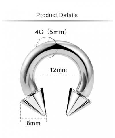 6G 8G Titaniumm Septum Rings Spike Gauges Tunnels Earrings stretching kit Hypoallergenic Medical Implant Septum Nose Lip PA R...