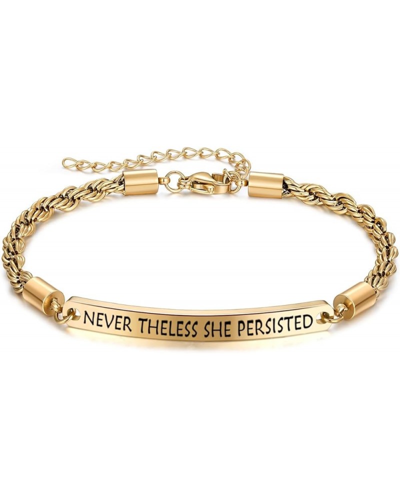 14K Gold Bracelet Inspirational Bracelets for Women Motivational Bracelets Best Friend Inspirational Gifts NEVER Br $9.51 Bra...