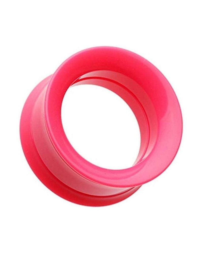 Solid Smooth Flared Screw-Fit Ear Gauge Tunnel Plug 3/4" (19mm), Pink $10.82 Body Jewelry