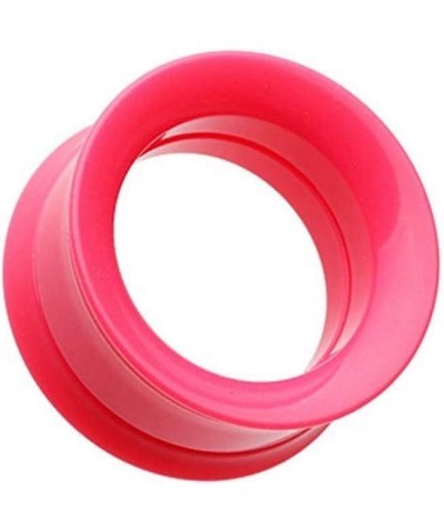 Solid Smooth Flared Screw-Fit Ear Gauge Tunnel Plug 3/4" (19mm), Pink $10.82 Body Jewelry