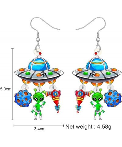 Cute Acrylic Teacher Earrings Crayon Pencil Jewelry Back to School Dangle for Women Girls Kids Book Apple Accessories UFO $7....