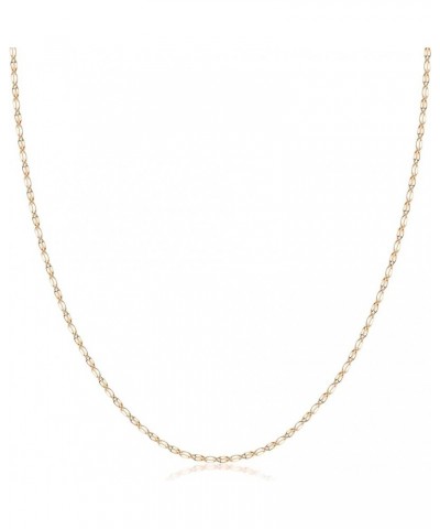 10K Solid Gold 2.0MM Diamond Cut Mirror Chain Necklace or Anklet - Unisex Sizes 10"-30" - Yellow, White, Rose or 3 Tone Rose ...