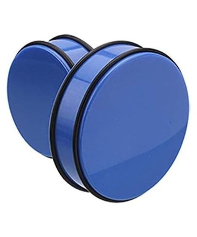 Supersize Neon Colored Acrylic No Flare Ear Gauge Plug 2" (51mm), Blue $18.59 Body Jewelry