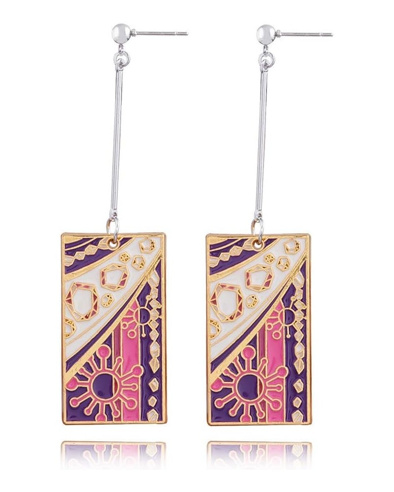 Anime Kamado Tanjiro Hanafuda Earrings - Kimetsu No Yaiba Hanafuda Earrings - Cosplay Accessories For Womens Girls Uzui Tenge...