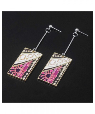 Anime Kamado Tanjiro Hanafuda Earrings - Kimetsu No Yaiba Hanafuda Earrings - Cosplay Accessories For Womens Girls Uzui Tenge...