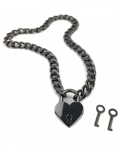 Padlock Necklace Chain Collar Choker with Two Keys and Box for Women,Girls and Men D $12.38 Necklaces