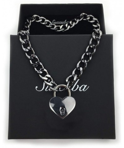 Padlock Necklace Chain Collar Choker with Two Keys and Box for Women,Girls and Men D $12.38 Necklaces