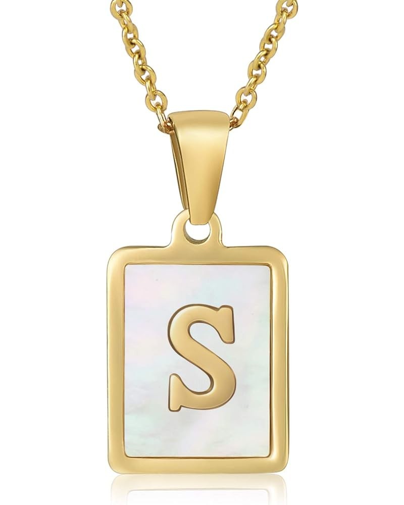 Initial Necklace for Women Trendy 18K gold plated Necklace for Women girls stylish personalized necklace S $10.25 Necklaces